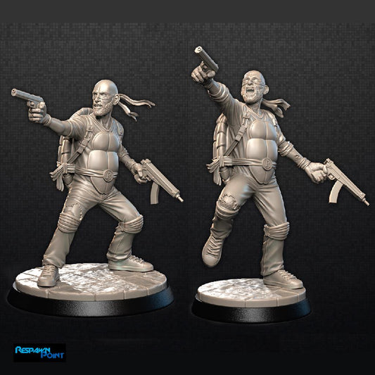 Turtleocalypse Zombie Miniature: 3D Printed Resin Minis for Tabletop Games