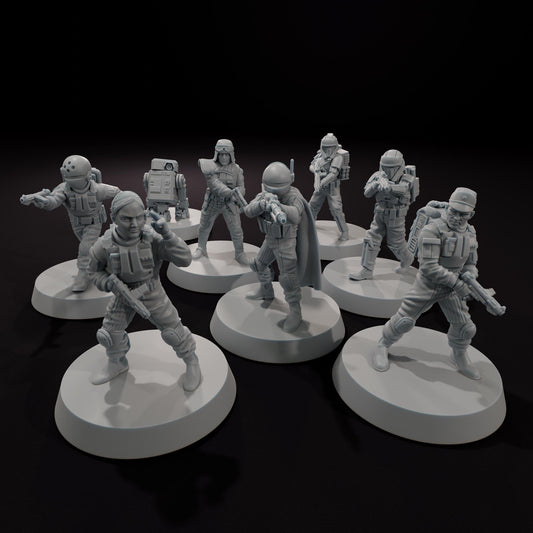 Authority Fireteam Shadow Strike - SkullForge Studios -  Tabletop Miniatures for Sci-Fi Galactic Battles - High Quality 3D Printed Minis