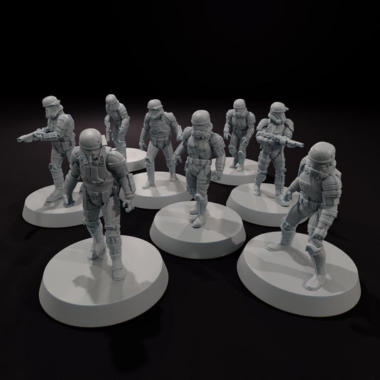 Zombie Dusk Troopers - SkullForge Studios - Tabletop Miniatures for Sci-Fi Galactic Battles - High Quality 3D Printed Minis