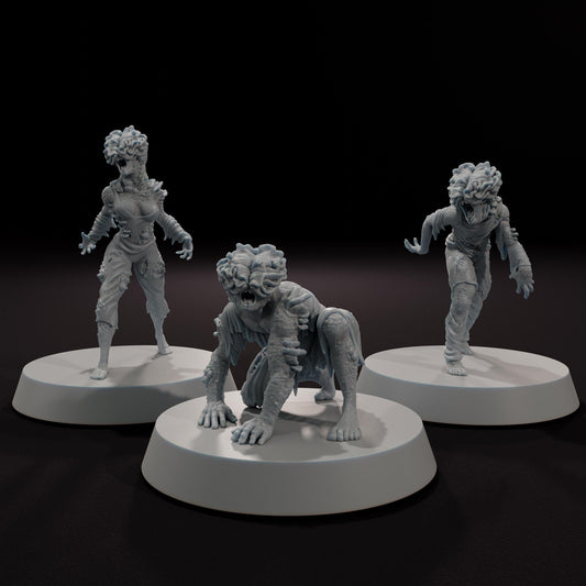 Infected Clickers Resin Miniatures: Post-Apocalyptic Tabletop Gaming