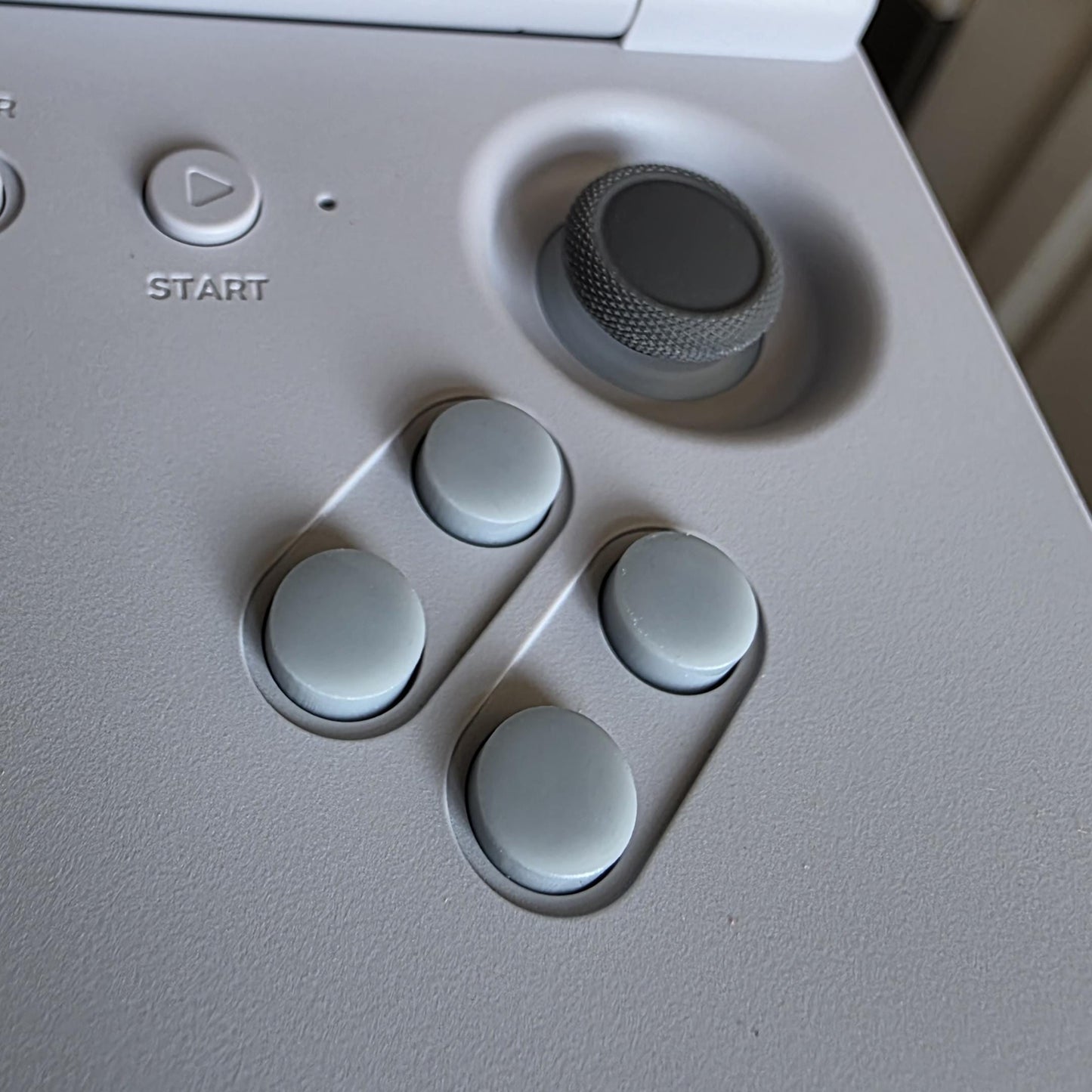 Retroid Pocket Flip 2 Pure Gray Blank Button Set