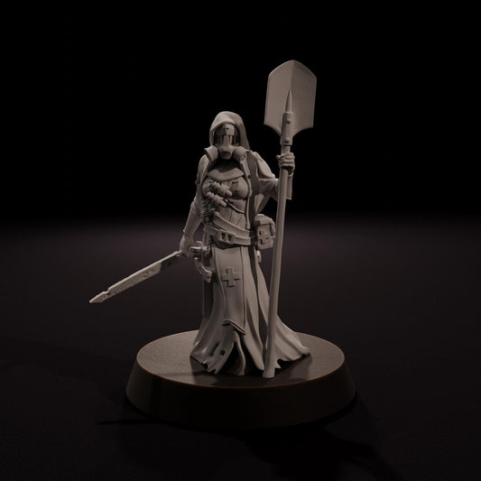 Medic Nun / Combat Medic - Wraith Pilgrims - Tabletop Miniatures ideal for Trench Crusade - High Quality Unpainted 3D Printed Minis