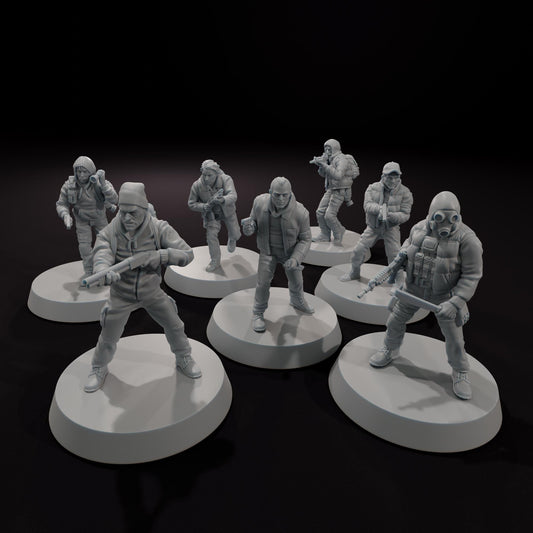 The Quarantine Zone Survivors - Outbreak Survival - SkullForge Studios - 3D Printed Resin Figures for STALKER, Fallout, Zona Alfa