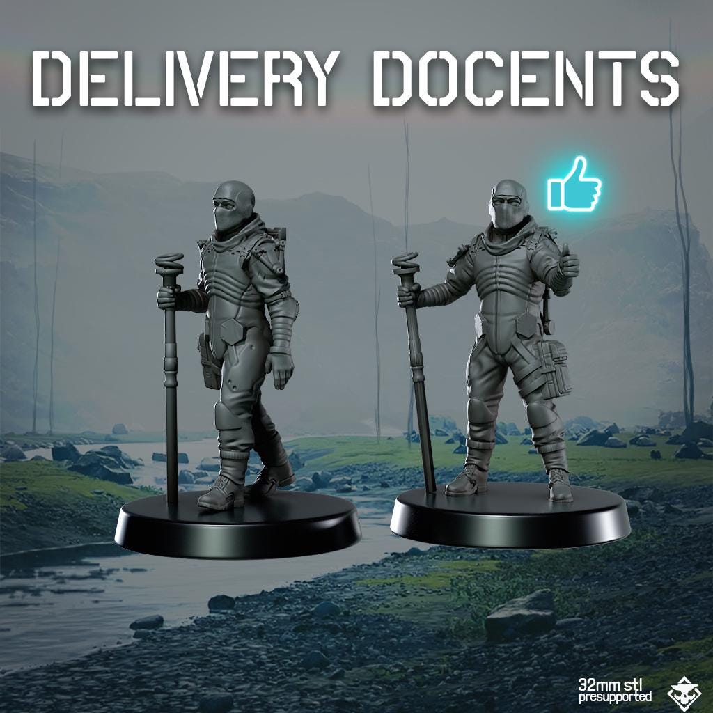 Delivery Docents  - SkullForge Studios - Sci-Fi Tabletop Miniatures