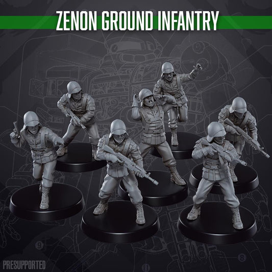 Zenon Ground Infantry Miniatures - SkullForge Studios
