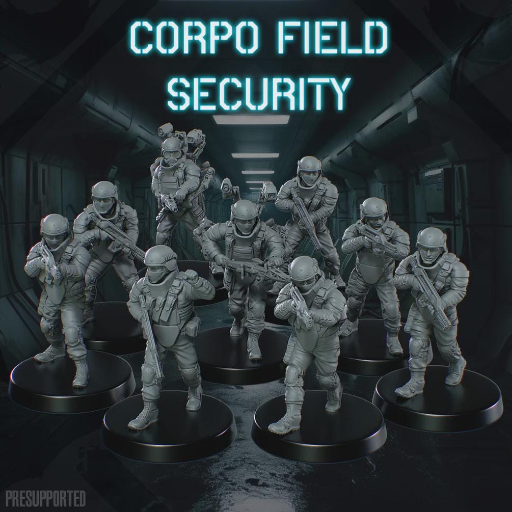 Corpo Field Security - SkullForge Studios - Tabletop Miniatures