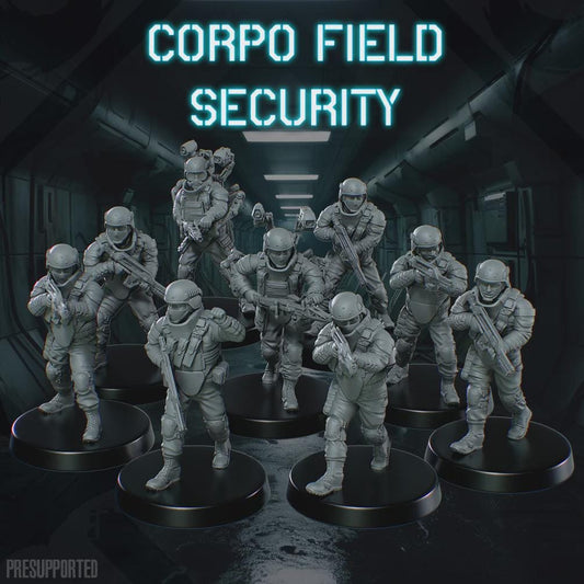 Corpo Field Security - SkullForge Studios - Tabletop Miniatures