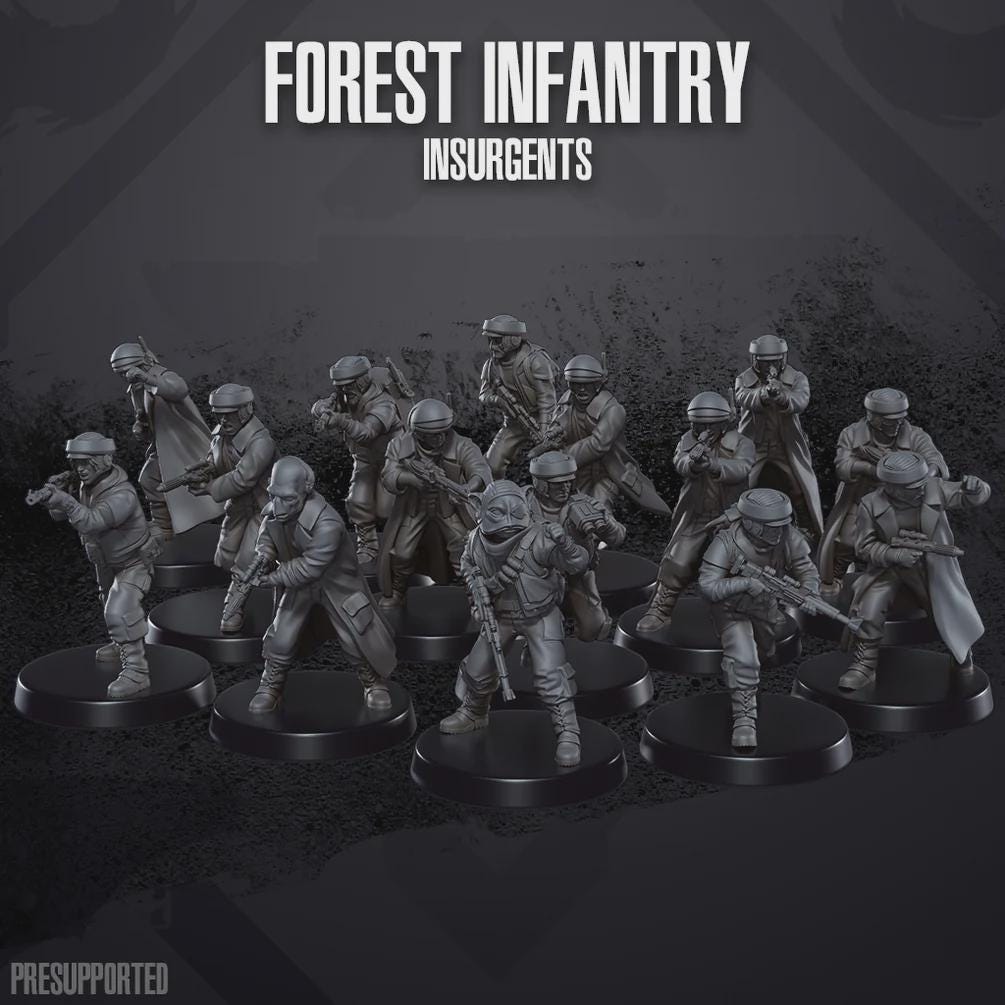 Insurgent Forest Troopers - SkullForge Studios - Sci-Fi Tabletop Miniatures