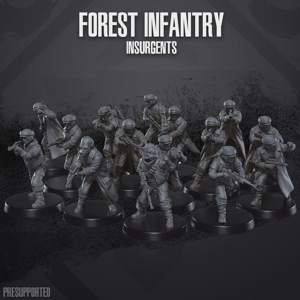 Insurgent Forest Troopers - SkullForge Studios - Sci-Fi Tabletop Miniatures