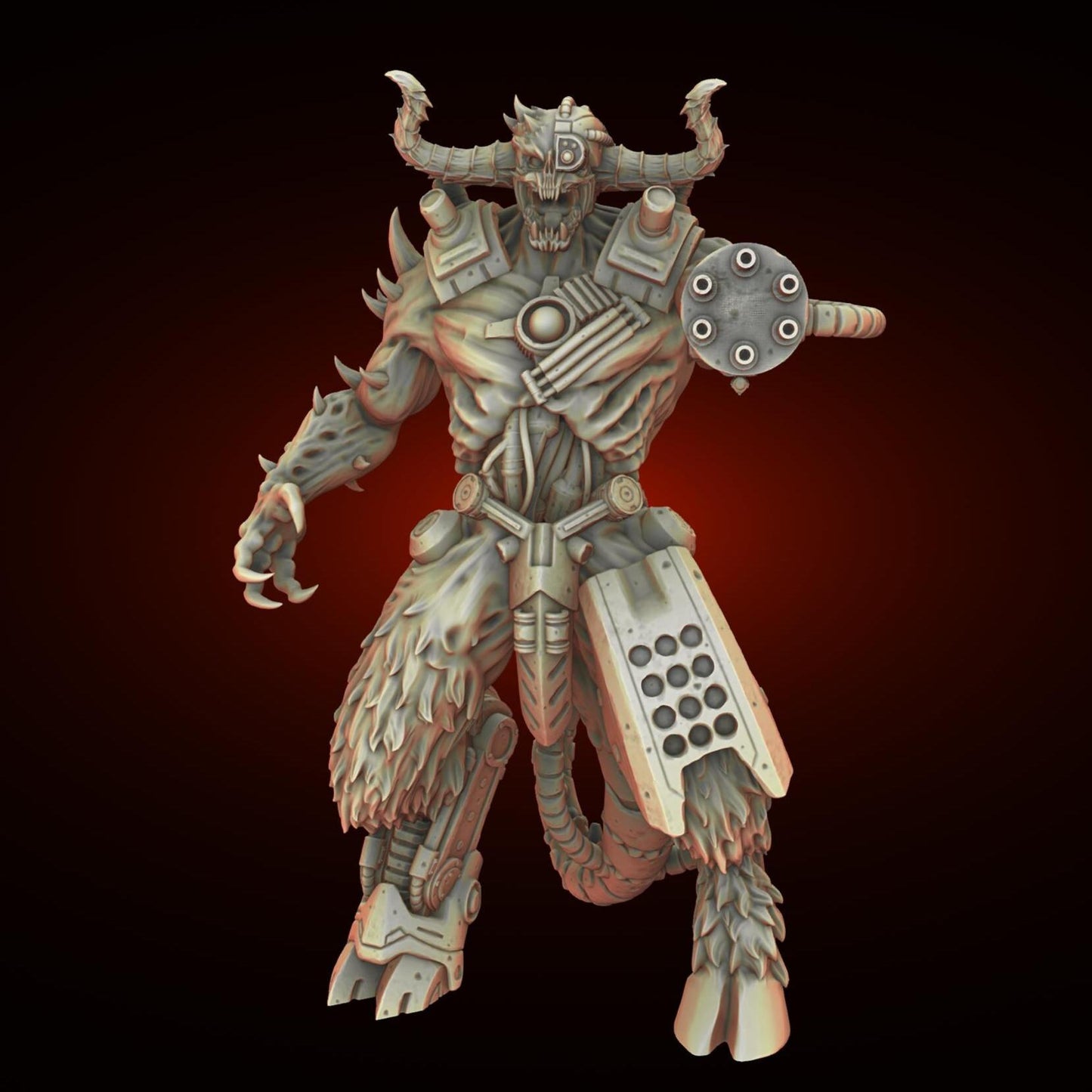 Mecha Demon Miniature - Zamrodaen Cyberfiends - Sci-Fi Tabletop Miniatures