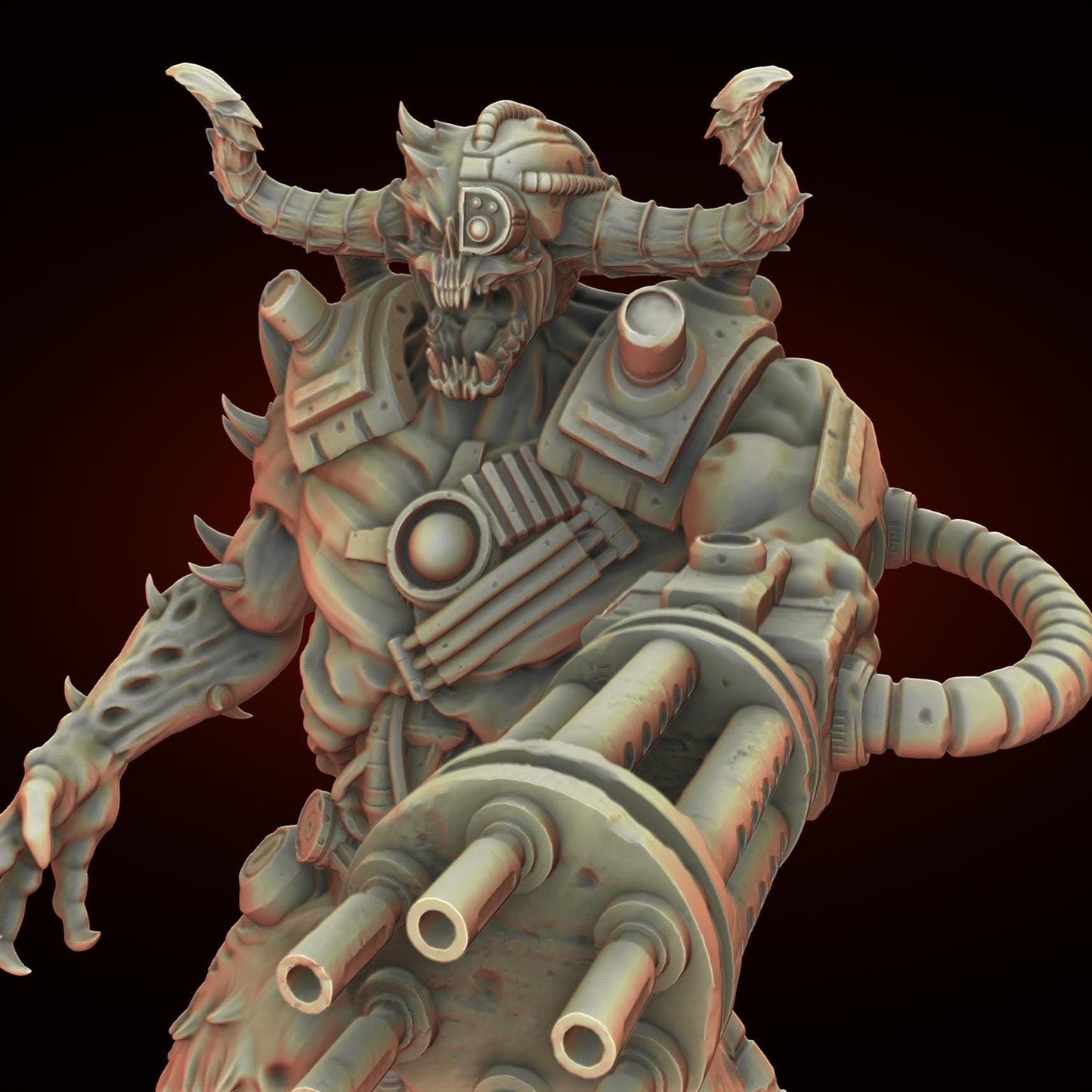 Mecha Demon Miniature - Zamrodaen Cyberfiends - Sci-Fi Tabletop Miniatures