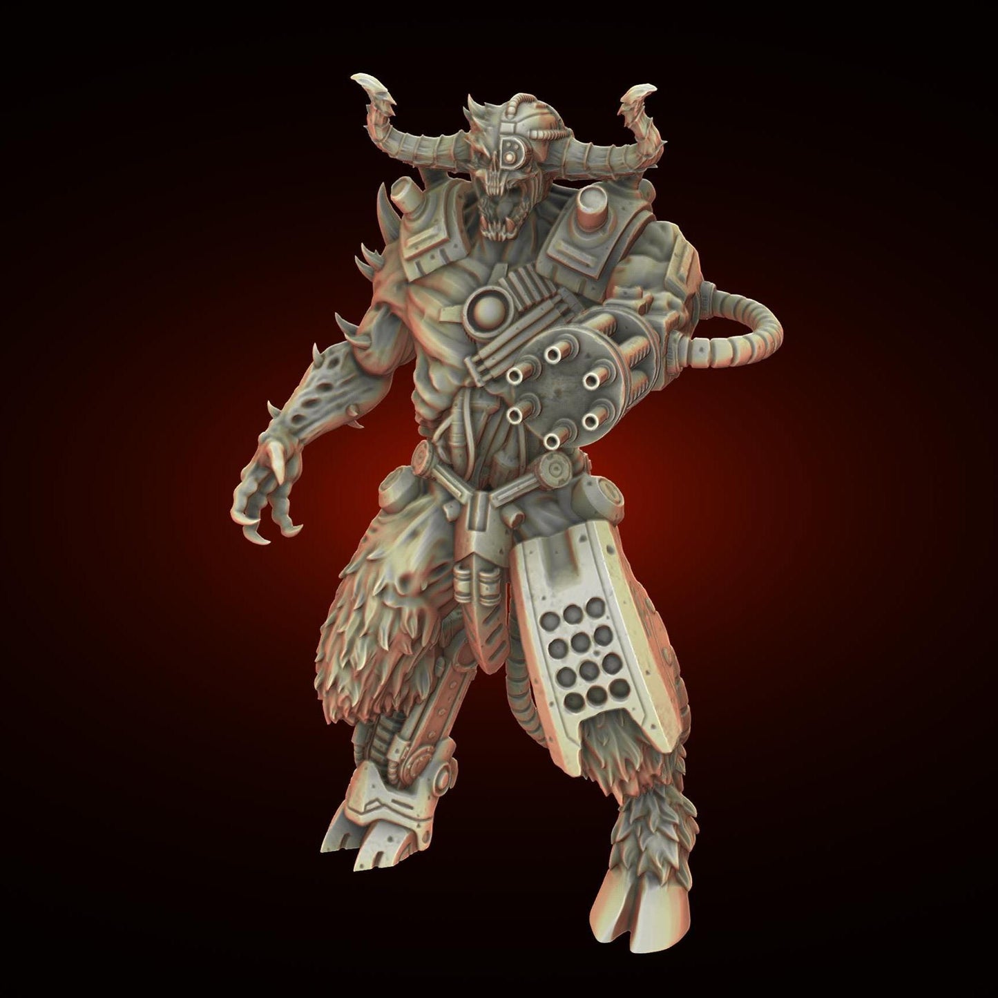 Mecha Demon Miniature - Zamrodaen Cyberfiends - Sci-Fi Tabletop Miniatures