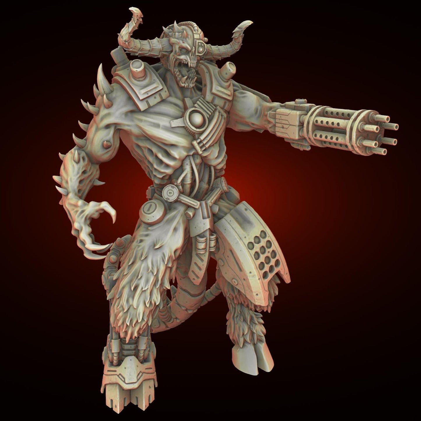 Mecha Demon Miniature - Zamrodaen Cyberfiends - Sci-Fi Tabletop Miniatures