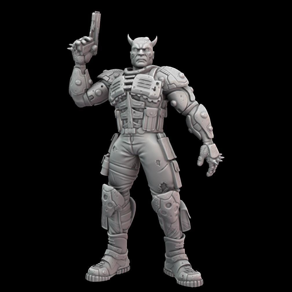 Damned Soliders Squad - Zamrodaen Cyberfiends - Sci-Fi Tabletop Miniatures