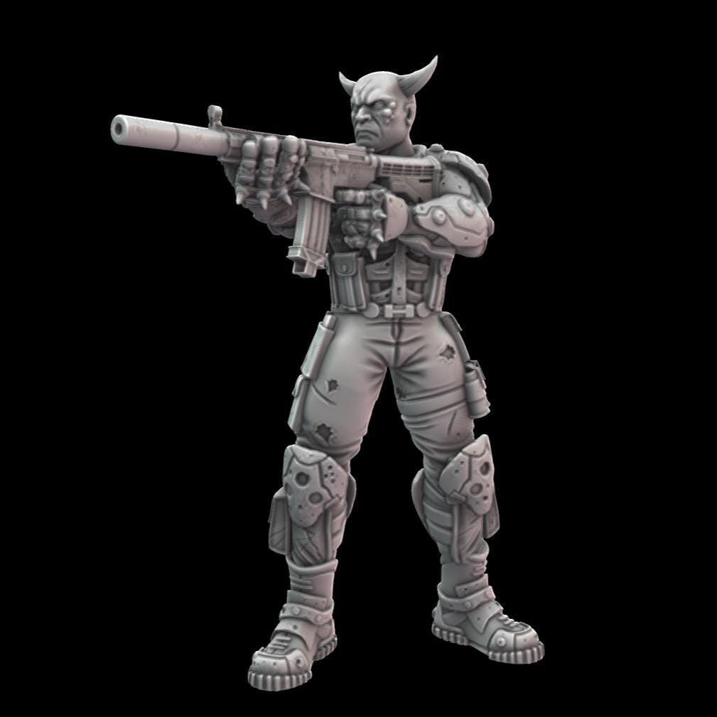 Damned Soliders Squad - Zamrodaen Cyberfiends - Sci-Fi Tabletop Miniatures