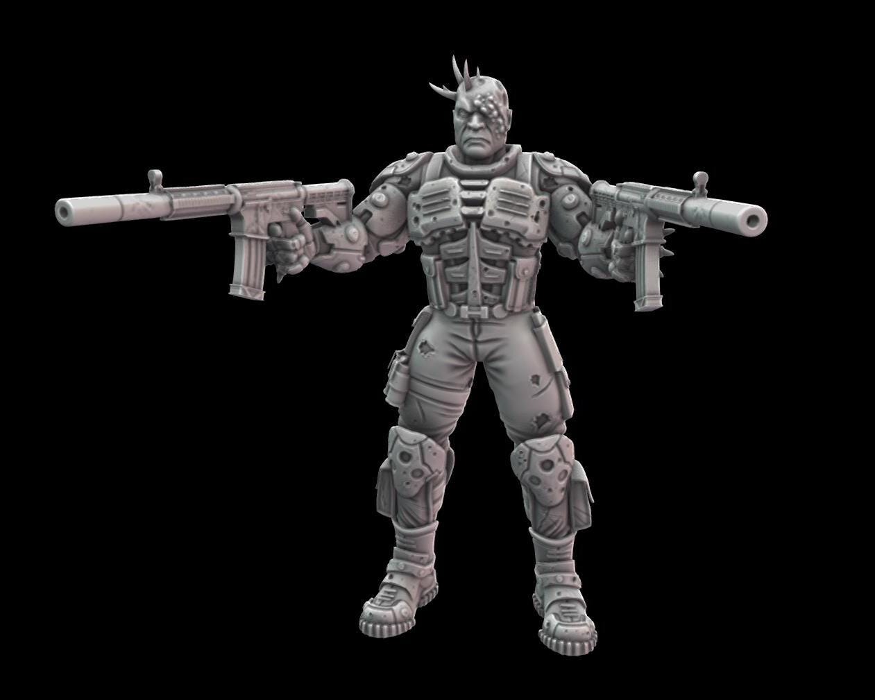 Damned Soliders Squad - Zamrodaen Cyberfiends - Sci-Fi Tabletop Miniatures