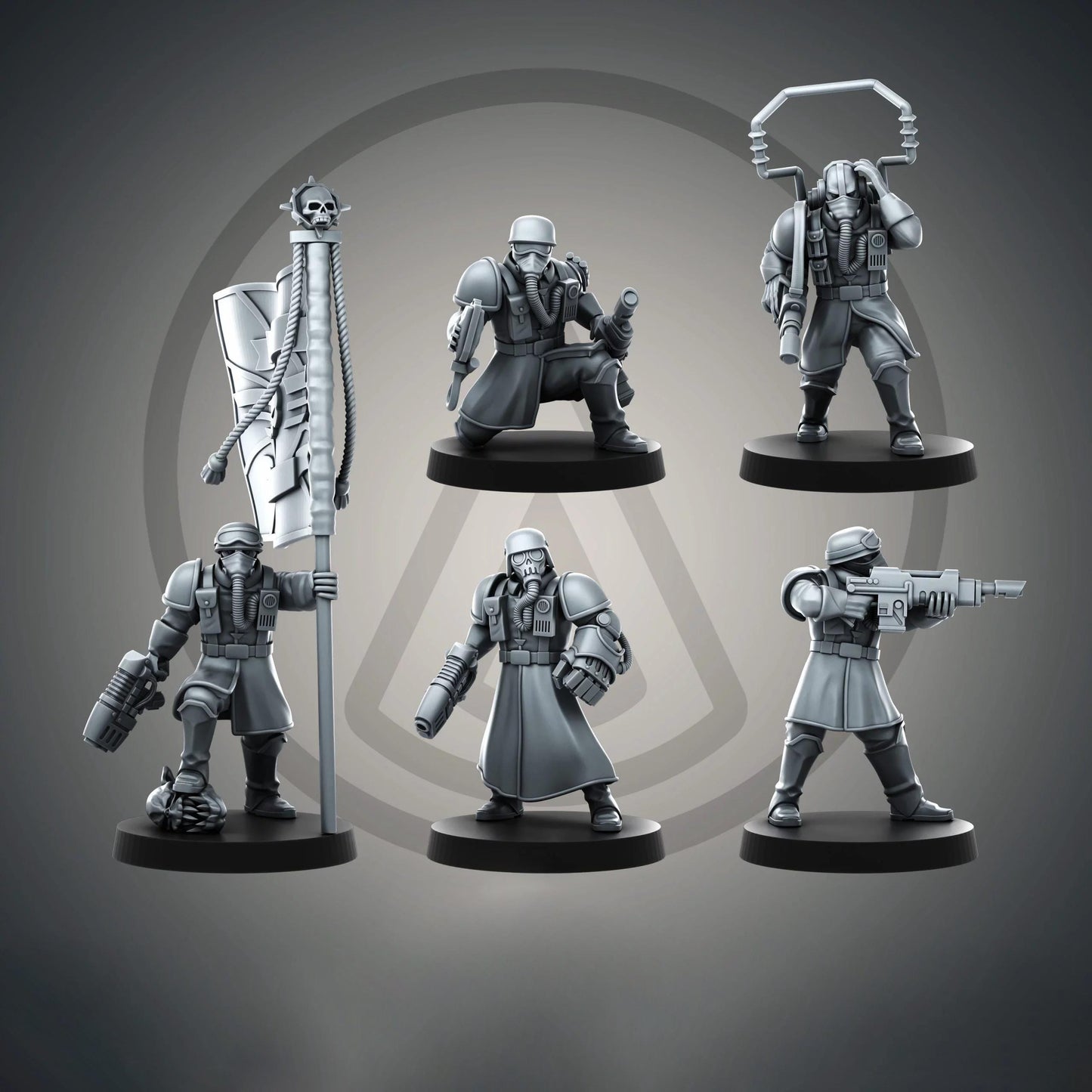Deuterium Soldiers Leadership Units - ProxyBrewer - Grimdark Sci-Fi Tabletop Miniatures