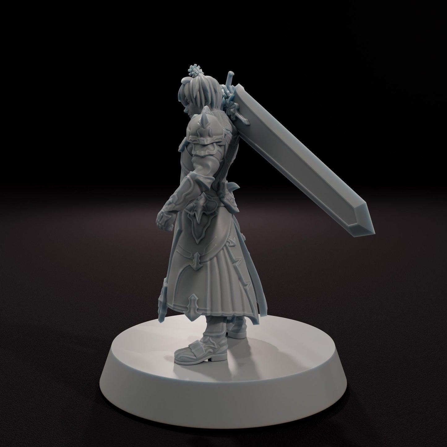 The Warrior of Darkness -  32mm Scale Fantasy Tabletop RPG Miniature