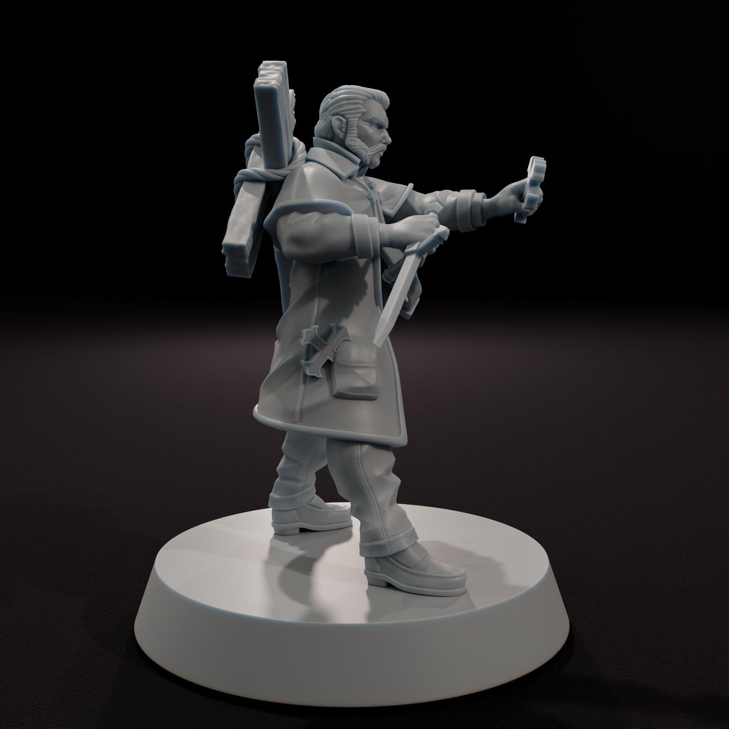 Veteran Monster Hunter -  32mm Scale Gothic Fantasy Miniature