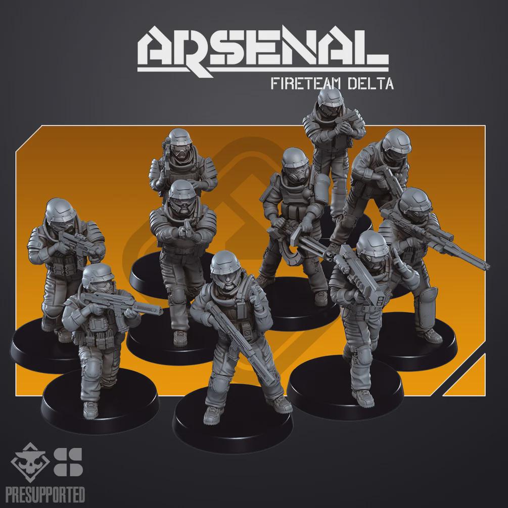 Arsenal Fireteam Delta Modular Kit - SkullForge Studios - Sci-Fi Tabletop Miniatures