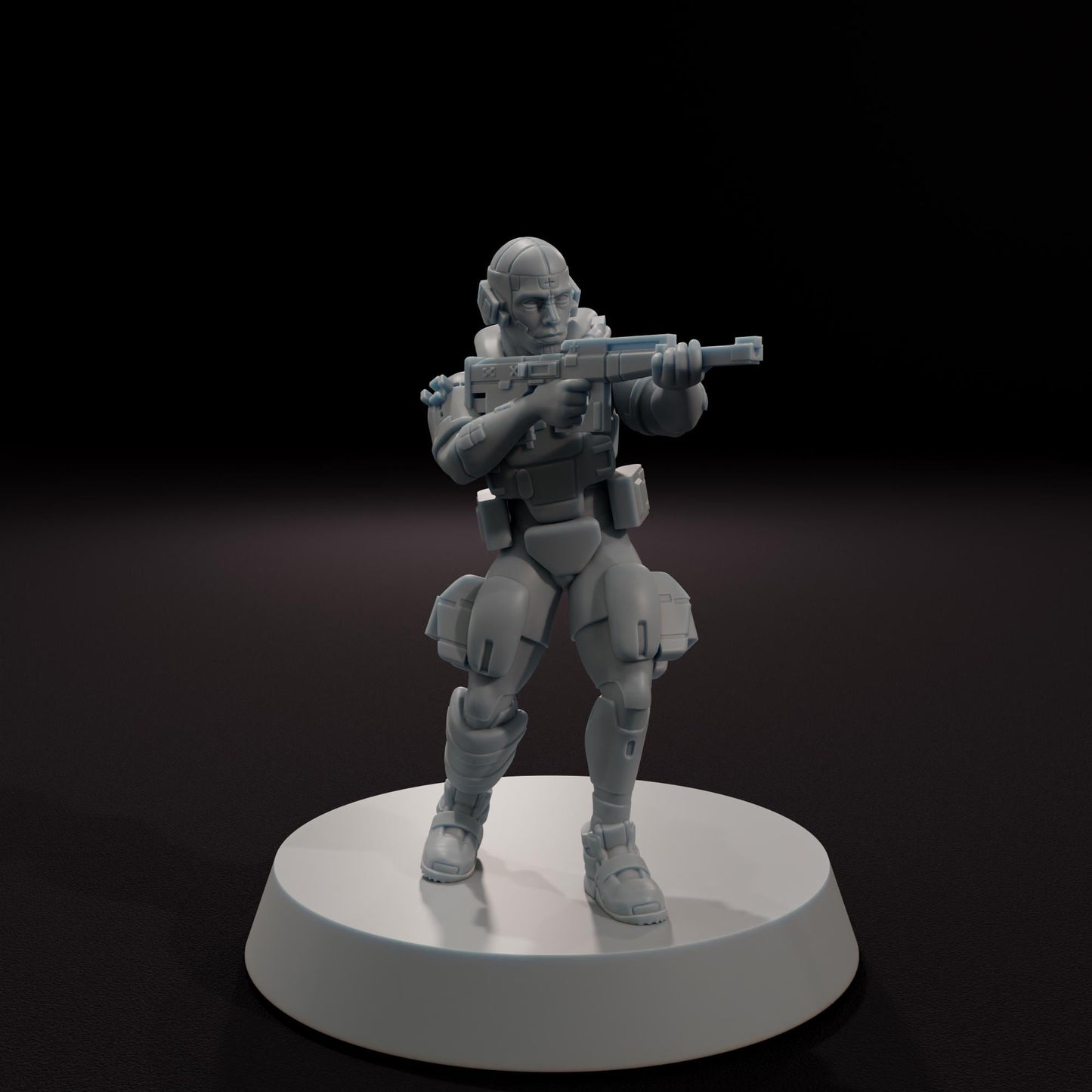 Samsara Medic Mercenary Frame - Multiple Poses - SkullForge Studios - Sci-Fi Tabletop Miniatures