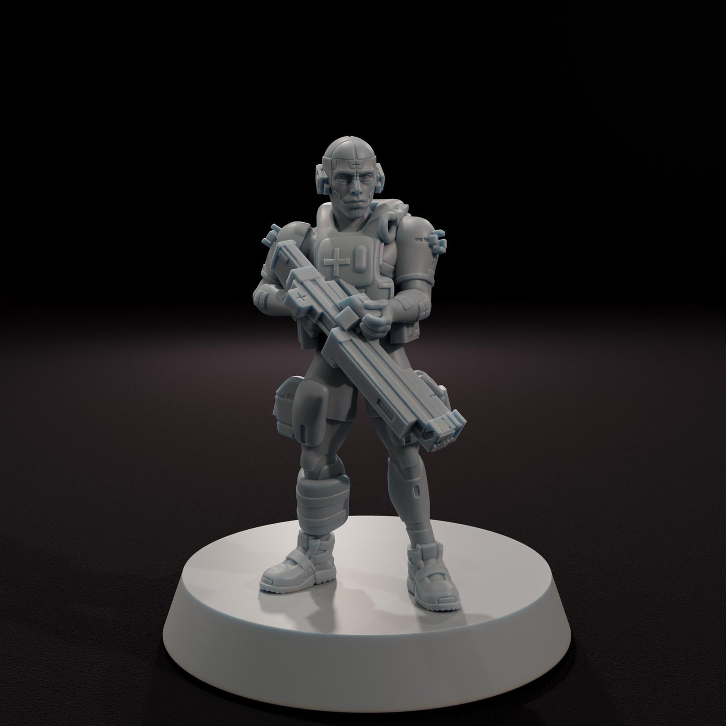 Samsara Medic Mercenary Frame - Multiple Poses - SkullForge Studios - Sci-Fi Tabletop Miniatures
