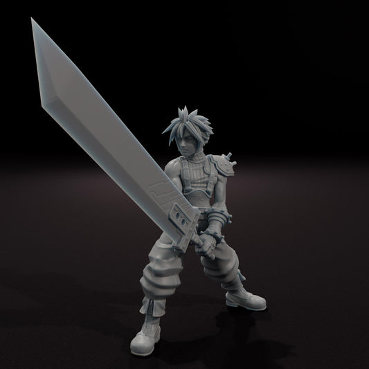 The Avalanche Mercenary -  32mm Scale Fantasy Tabletop RPG Miniature
