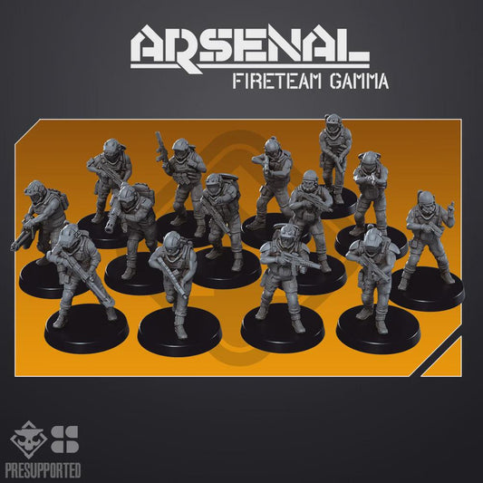 Arsenal Fireteam Gamma Modular Kit - SkullForge Studios - Sci-Fi Tabletop Miniatures