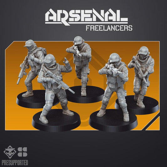Arsenal Freelancers - SkullForge Studios - Sci-Fi Tabletop Miniatures