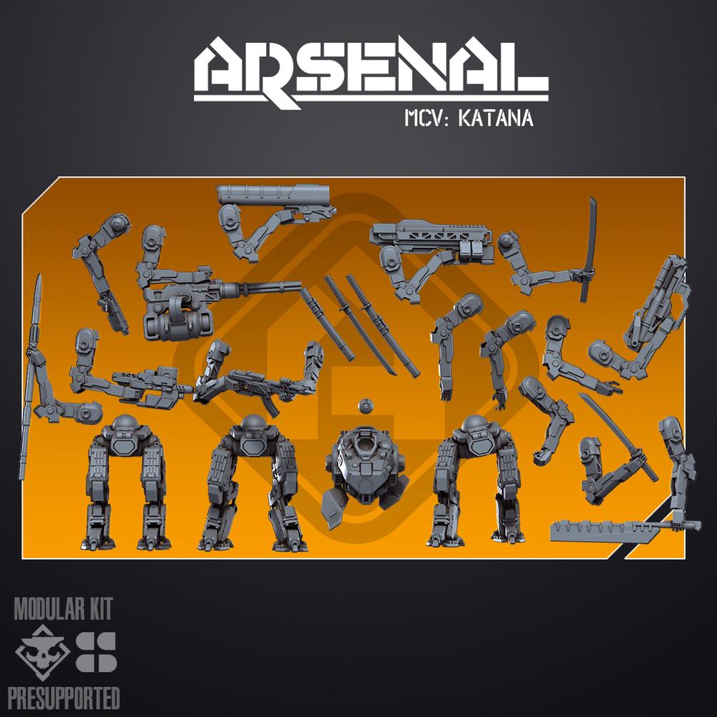 Arsenal MCV K - Multipart Kit - SkullForge Studios - Sci-Fi Resin Miniatures