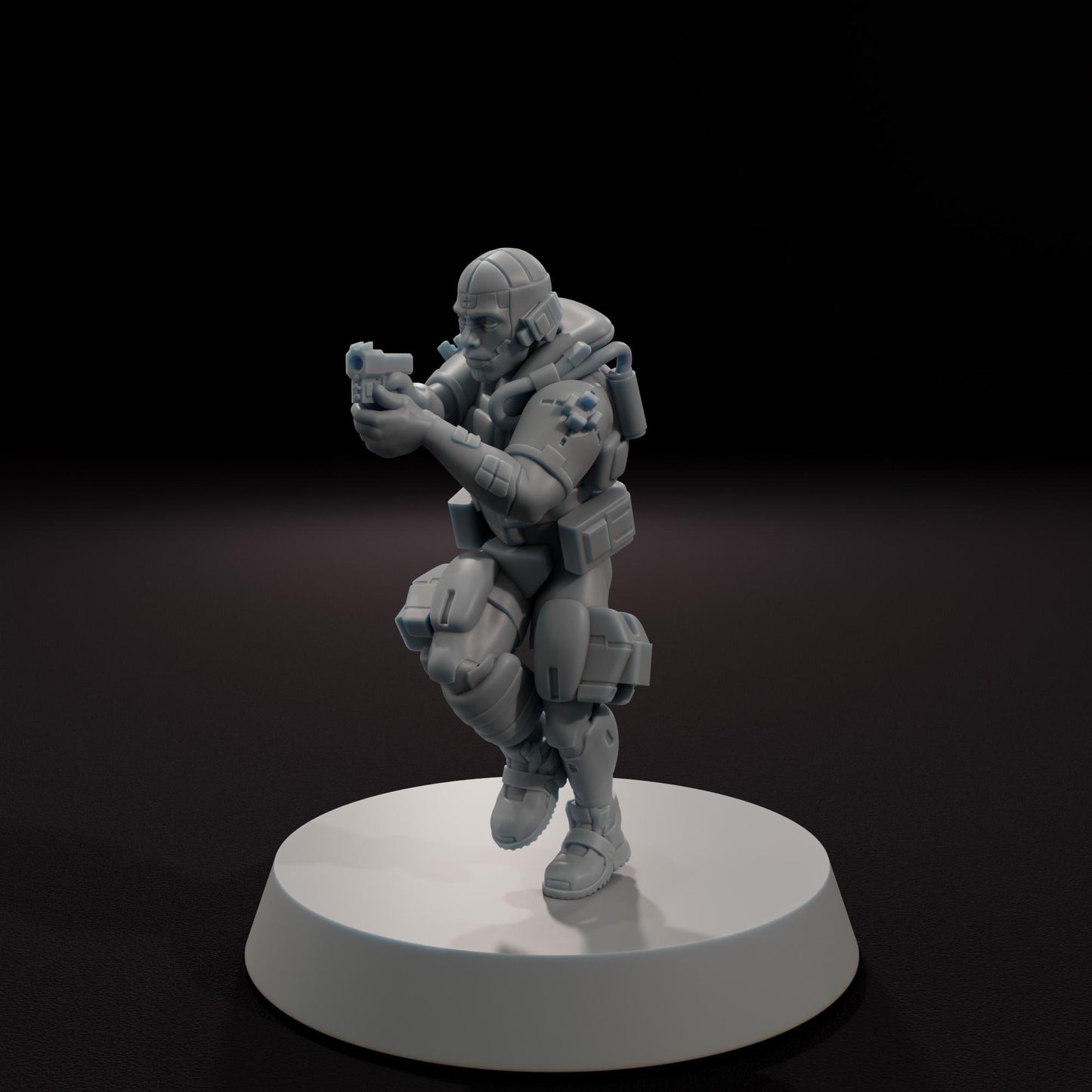 Samsara Medic Mercenary Frame - Multiple Poses - SkullForge Studios - Sci-Fi Tabletop Miniatures