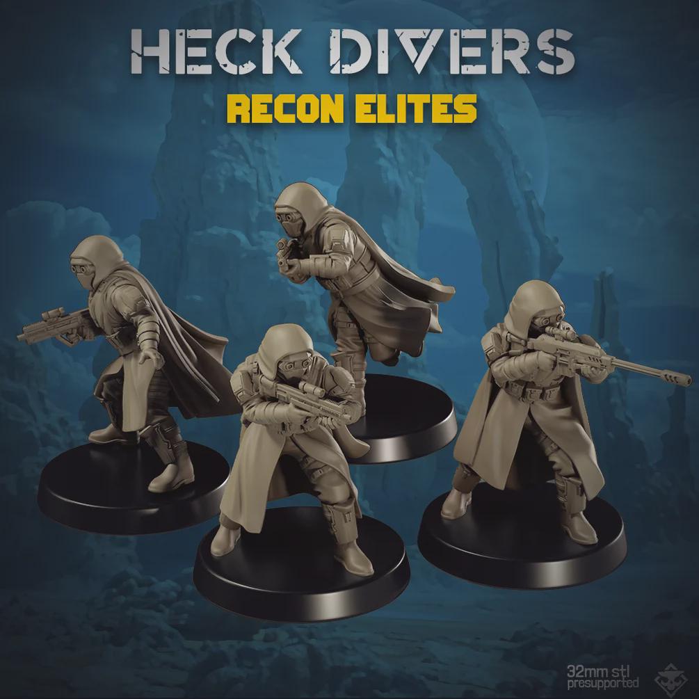 Heck Divers Recon Elites - SkullForge Studios - Tabletop Miniatures
