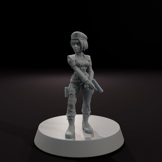 Female Special Response Operative -  32mm Scale Post-Apocalyptic Horror Miniature