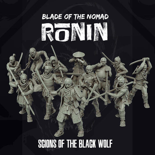 Ronin Scions of the Black Wolf - SkullForge Studios - Tabletop Miniatures