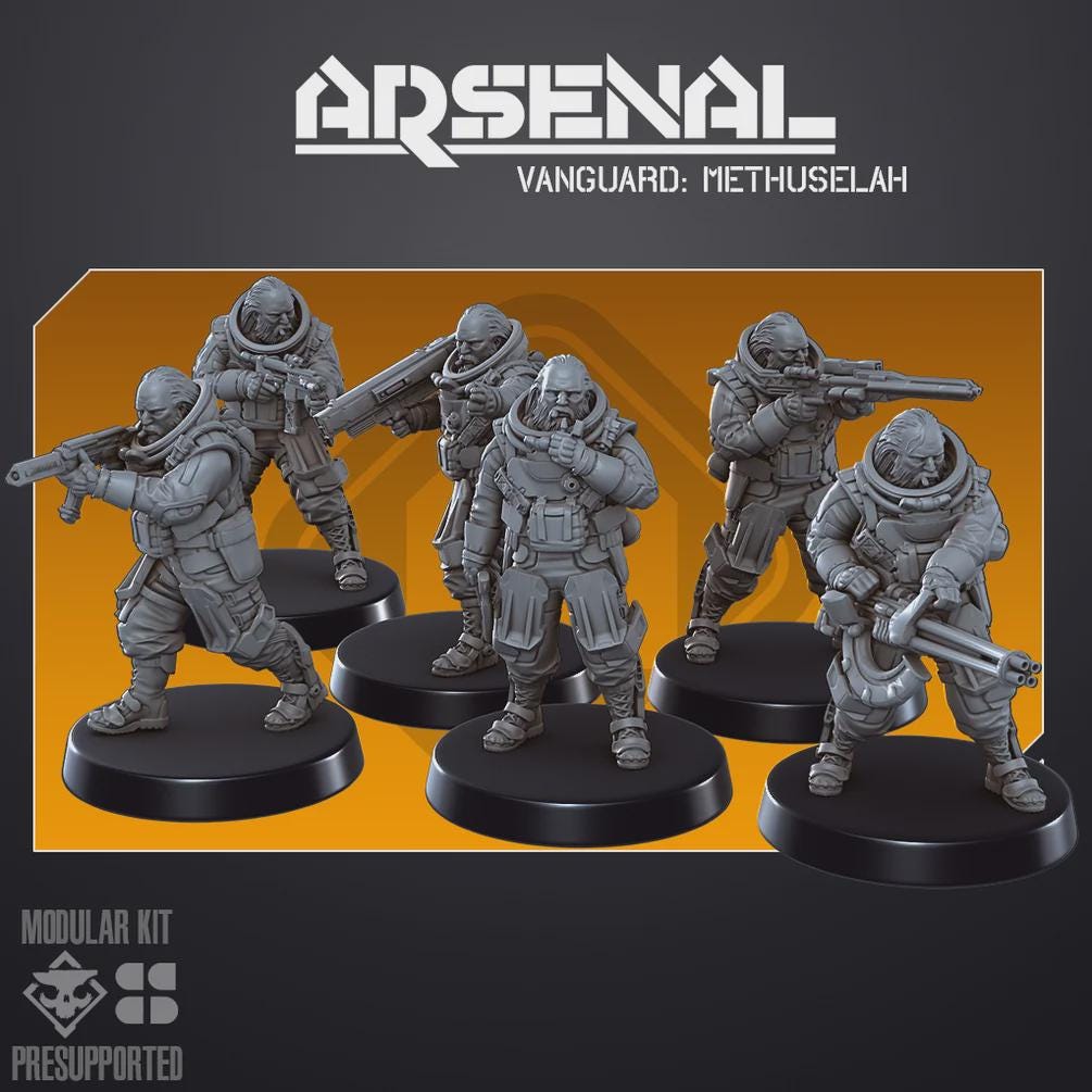 Arsenal Vanguard Methusela - SkullForge Studios - Sci-Fi Tabletop Miniatures