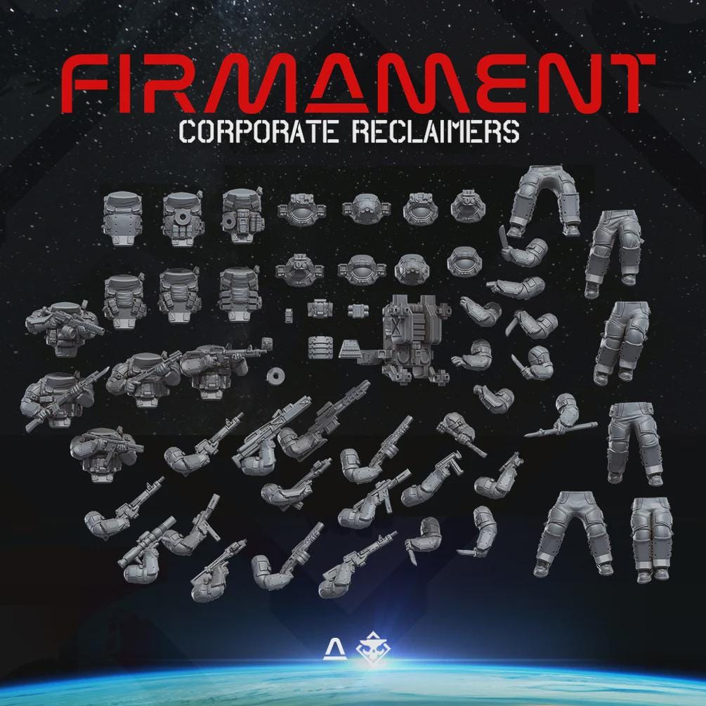 Firmament: Corporate Reclaimers Modular Kit - SkullForge Studios - Sci-Fi Tabletop Miniatures