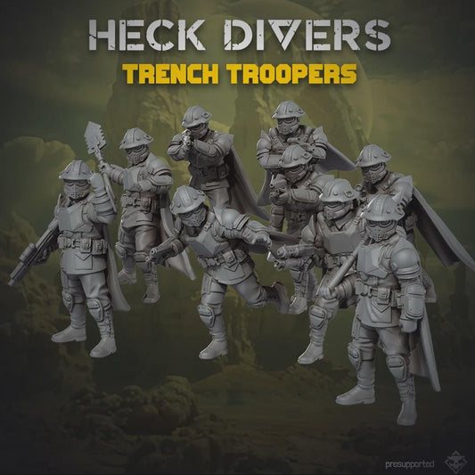 Heck Divers Trench Troopers - SkullForge Studios - Tabletop Miniatures