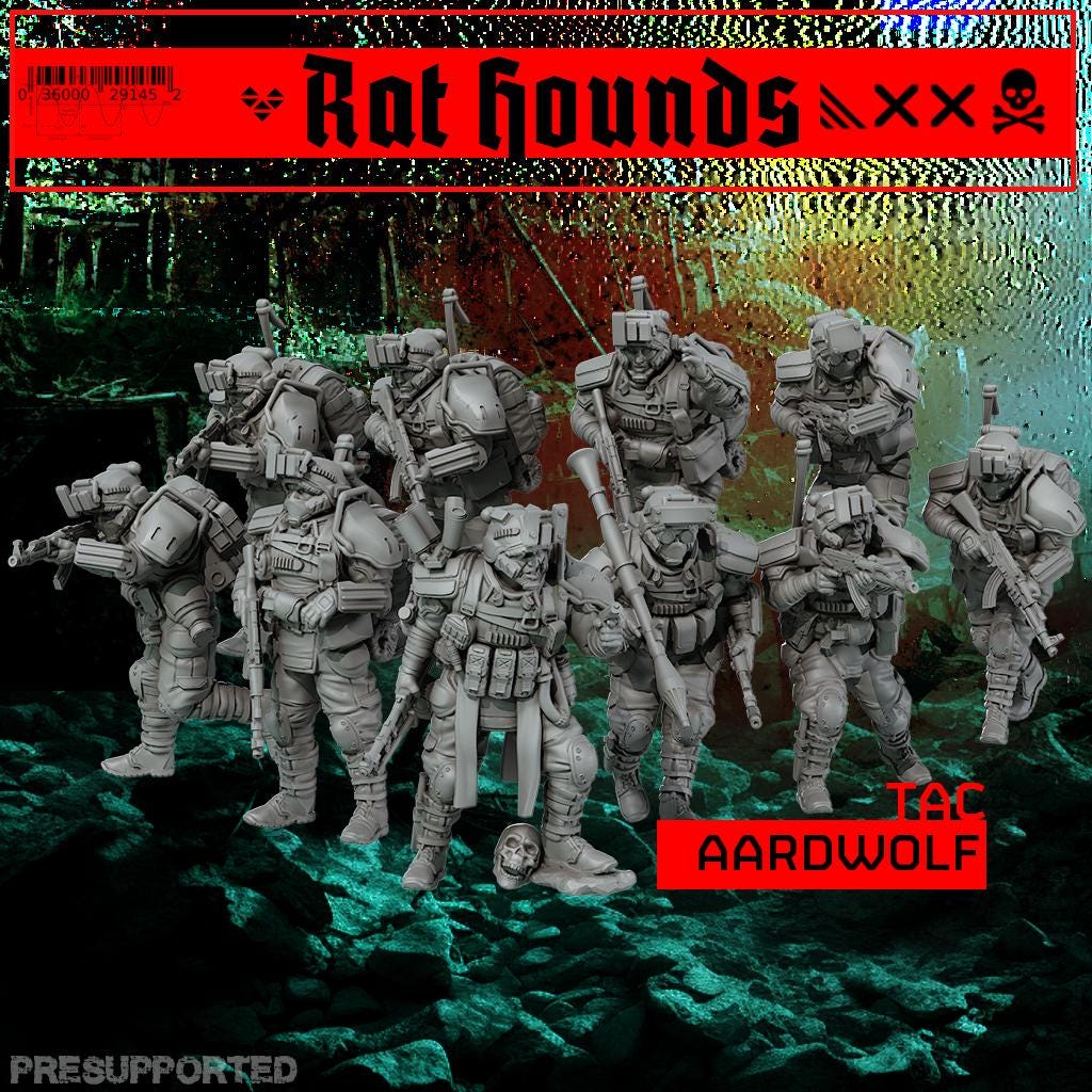 Rat Hounds TAC Aardwolf - SkullForge Studios - Tabletop Miniatures