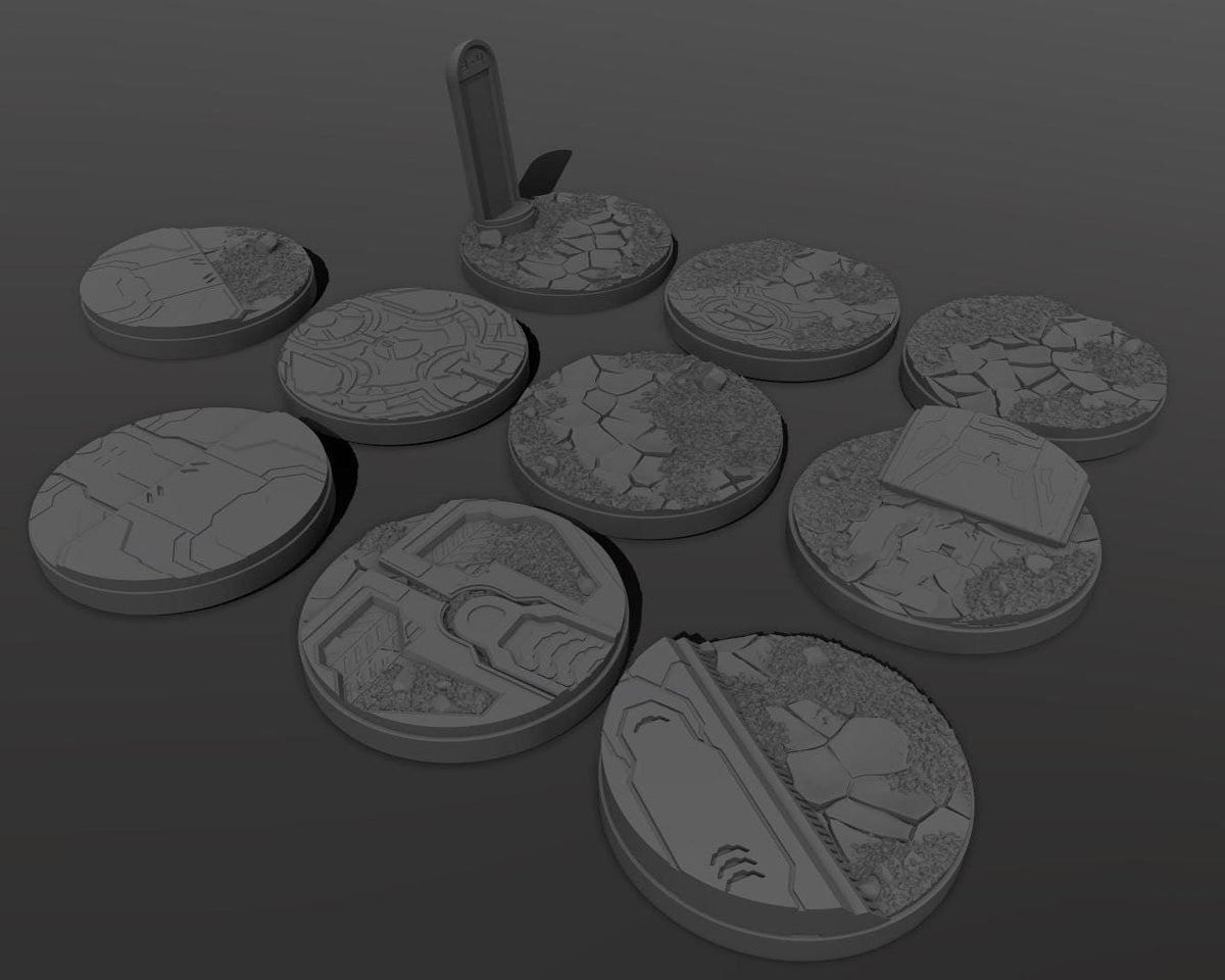 Halo: Flashpoint - 10x Ring World 32mm Resin Miniature Bases
