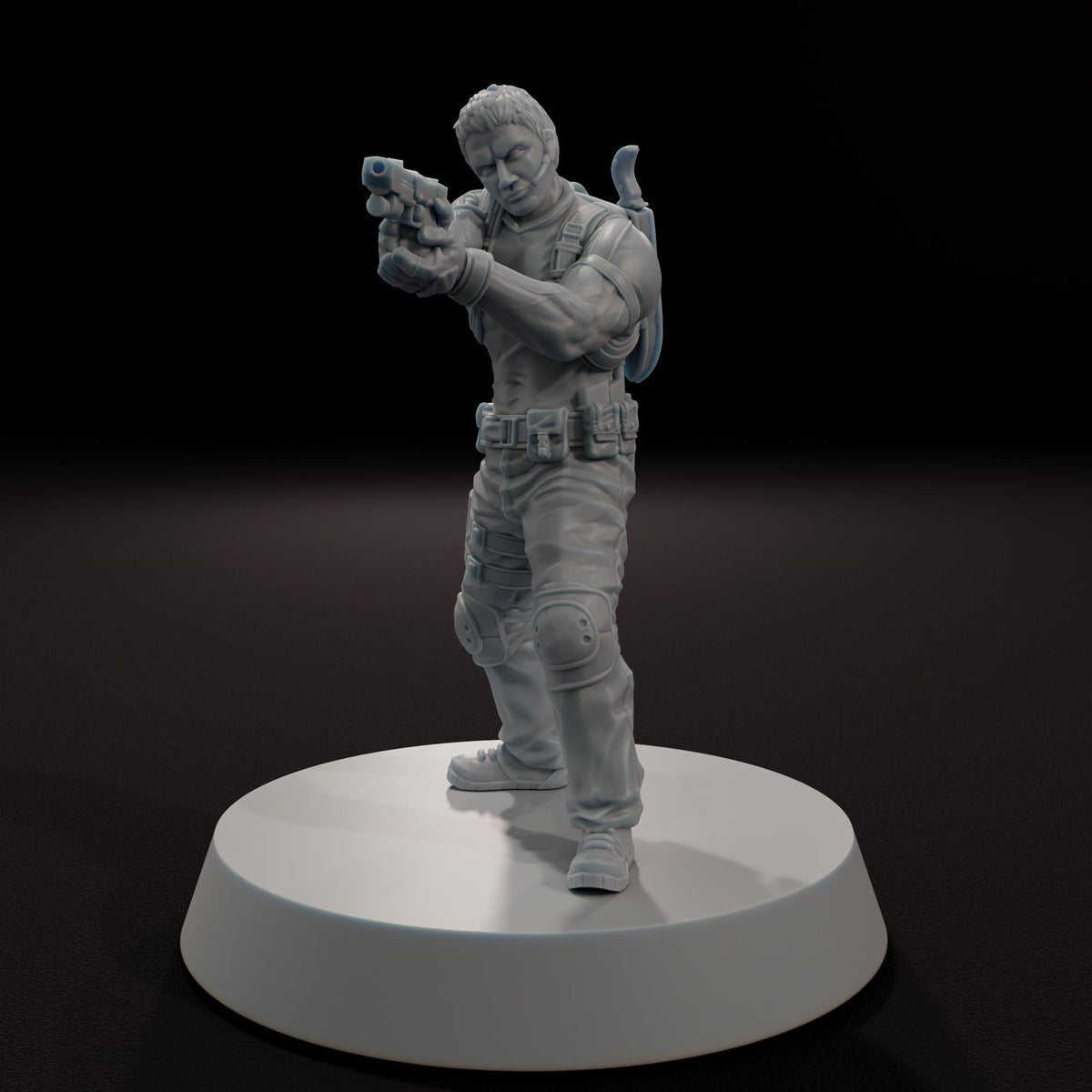 Captain Boulder - 32mm Scale Post-Apocalyptic Horror Miniature