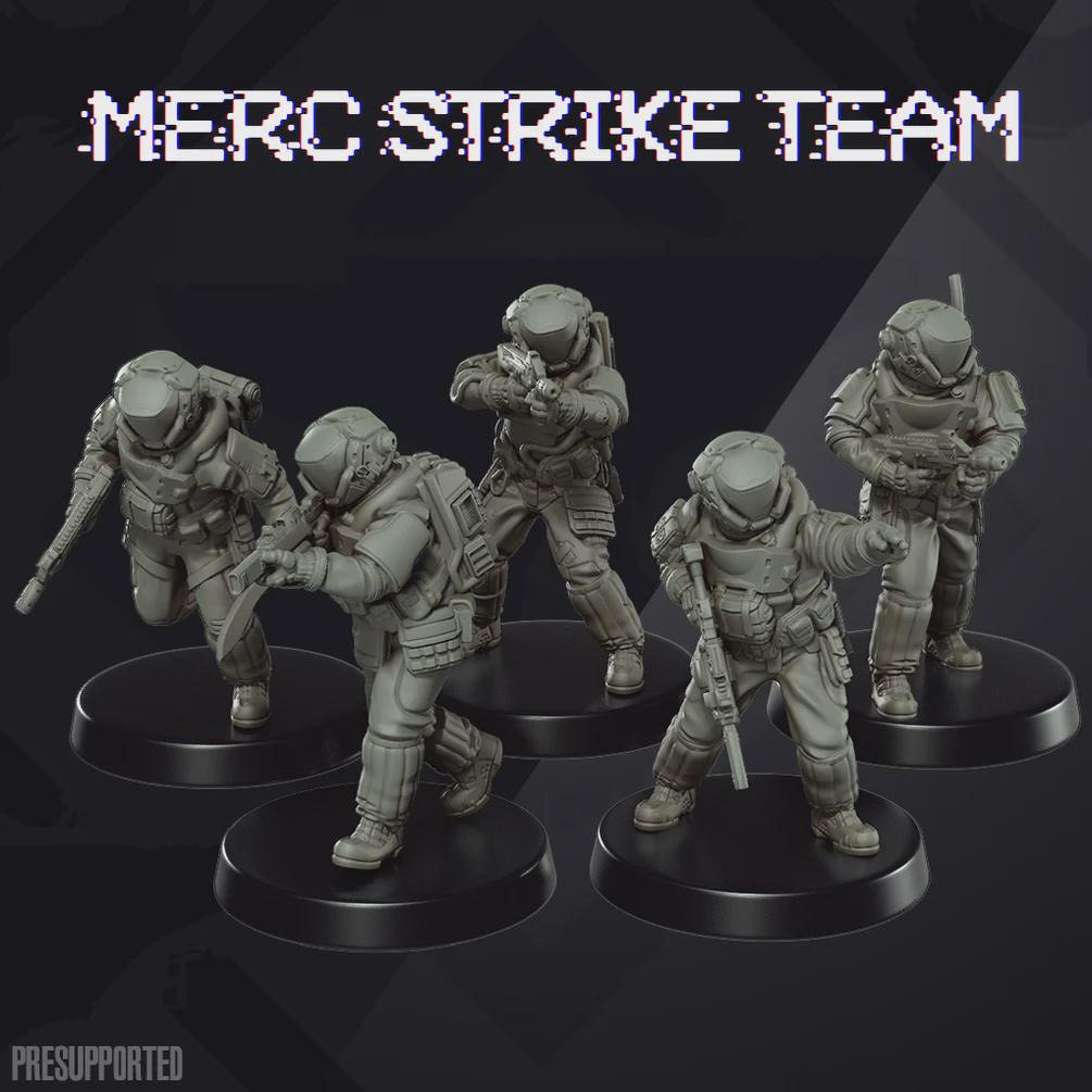 Merc Strike Team - SkullForge Studios - Tabletop Miniatures