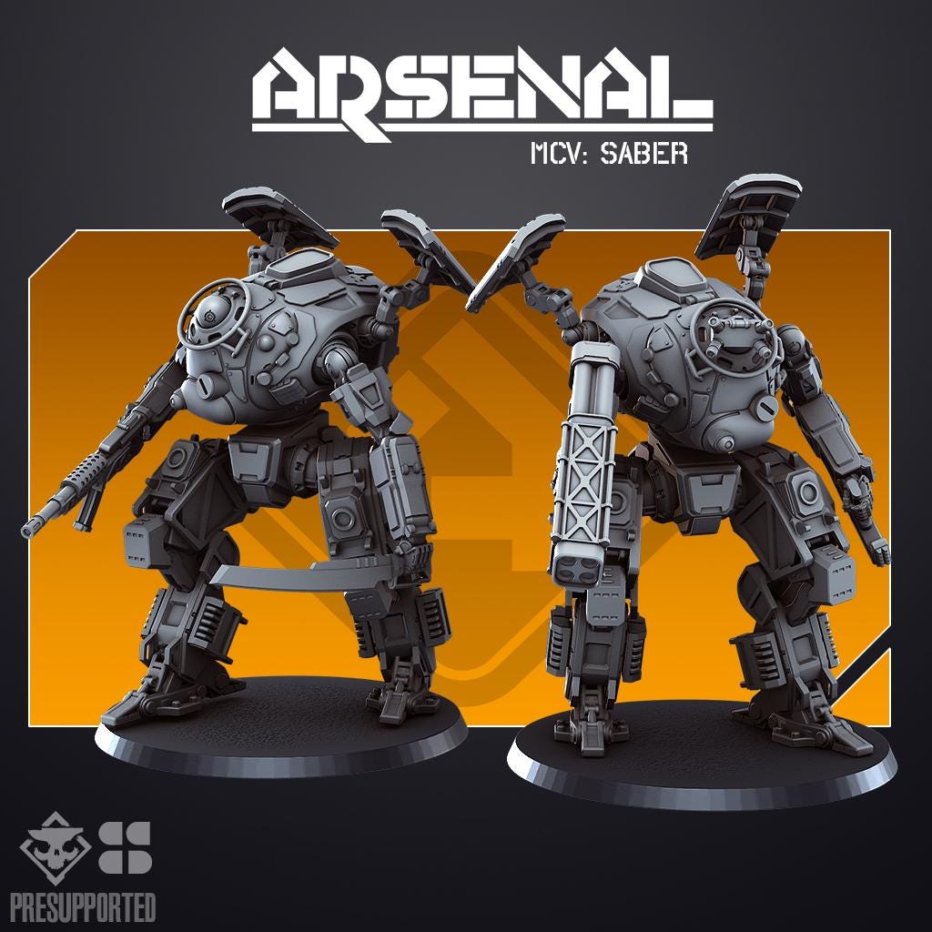 Arsenal MCV Saber - SkullForge Studios - Sci-Fi Resin Miniatures