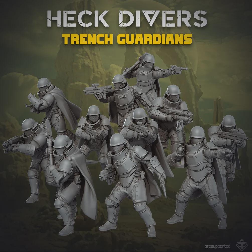 Heck Divers Trench Guardians - SkullForge Studios - Tabletop Miniatures