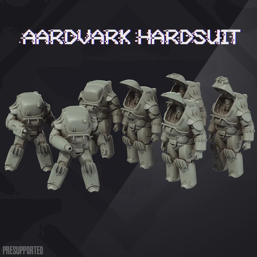 Aardvark Hardsuits Modular Kit - SkullForge Studios - Tabletop Miniatures
