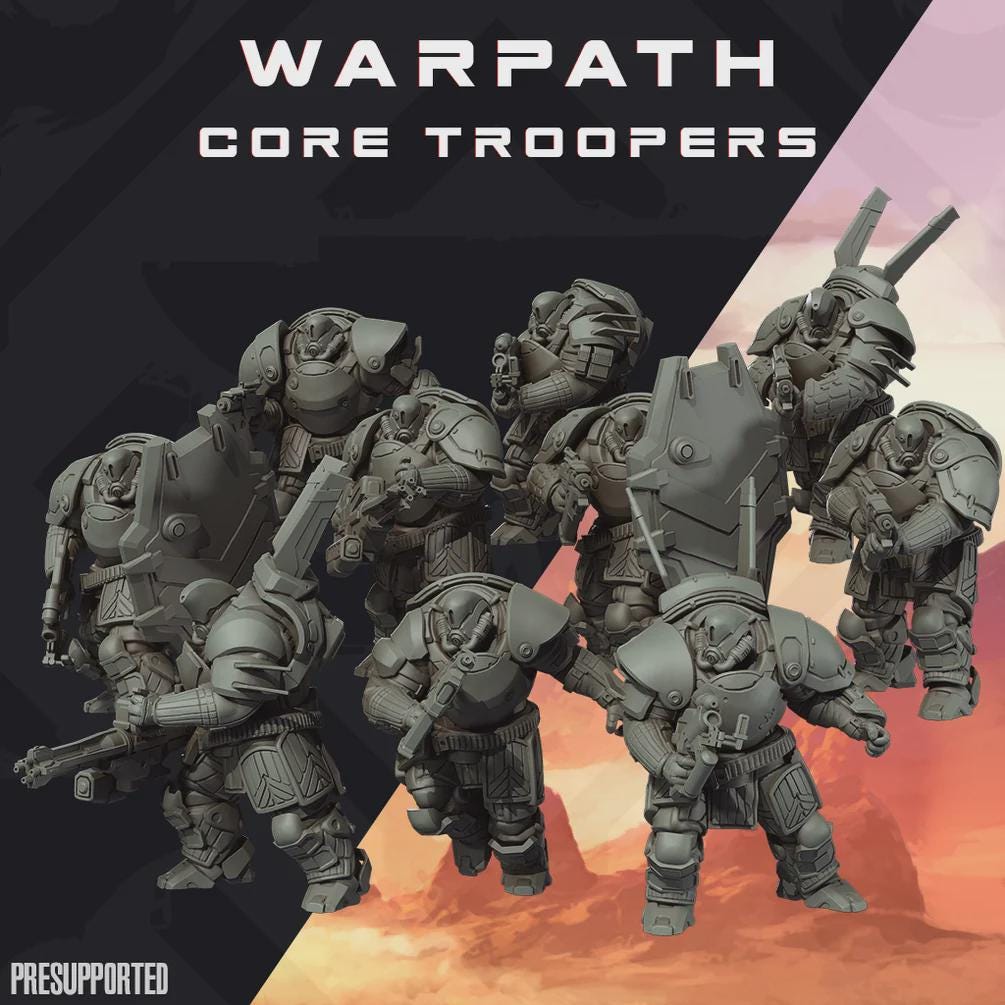Warpath Core Troopers - SkullForge Studios - Tabletop Miniatures