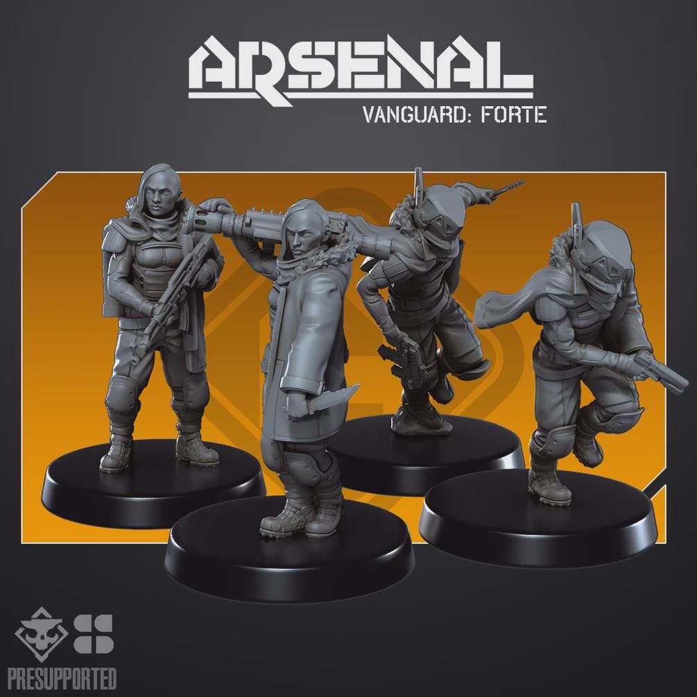 Arsenal Vanguard Forte - SkullForge Studios - Sci-Fi Tabletop Miniatures