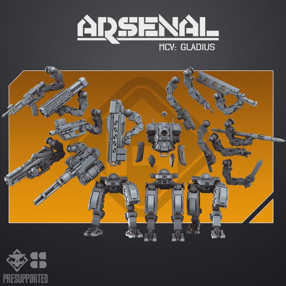 Arsenal MCV Gladius - SkullForge Studios - Sci-Fi Resin Miniatures